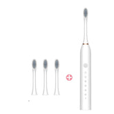 Adult Sonic Electric Toothbrush - 4 Heads, 60-Day Battery, 6 Modes, IPX7 Waterproof, Timer